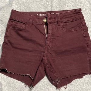 Maroon Jean shorts ( American Eagle )